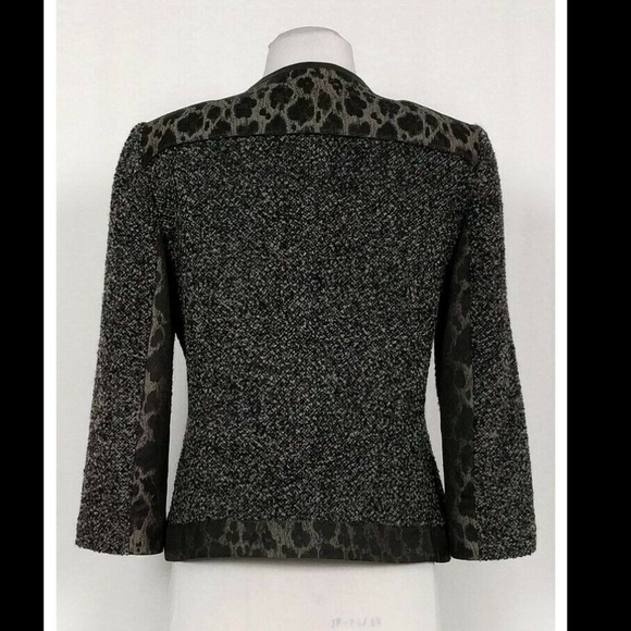 Elie Tahari mixed media jacket - Picture 2 of 14